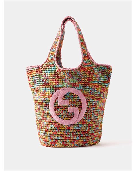 gucci straw shoulder bag|gucci raffia tote.